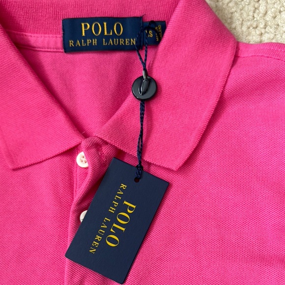Ralph Lauren Pink Long Sleeve Polo Shirt - Picture 4 of 5